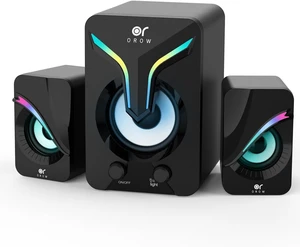 Computer Speakers,Mini PC Speakers with Subwoofer,2.1 Desktop Speaker with RGB Lights,USB Powered, Stereo Sound,Gaming Speakerwith 3.5mm Aux Cable for Monitor/Laptop/Tablet(S212) Computer Speakers,Mini PC Speakers with Subwoofer,2.1 Desktop Speaker with RGB Lights,USB Powered, Stereo Sound,Gaming Speakerwith 3.5mm Aux Cable for Monitor/Laptop/Tablet(S212)