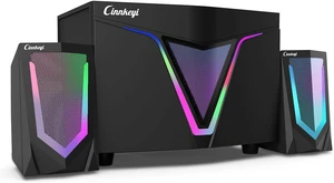 2.1 USB-Powered Computer Speaker with Subwoofer,PC Speakers with subwoofer-Dual 4.7'' mid-Treble Full-Range Satellites for PC,Speaker with Dynamic RGB,Up to 16W, 3.5mm Inputs 2.1 USB-Powered Computer Speaker with Subwoofer,PC Speakers with subwoofer-Dual 4.7'' mid-Treble Full-Range Satellites for PC,Speaker with Dynamic RGB,Up to 16W, 3.5mm Inputs