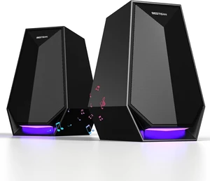 Computer Gaming Speakers for Desktop PC 30W Powered Monitor Speakers with Bluetooth/AUX/Type-C Connections, 6 Colorful Lights, Compatible with Monitor Computer Gaming Speakers for Desktop PC 30W Powered Monitor Speakers with Bluetooth/AUX/Type-C Connections, 6 Colorful Lights, Compatible with Monitor