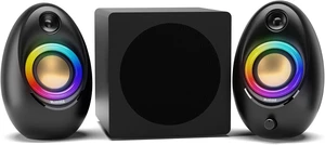 Computer Speakers with Subwoofer, 2.1 PC Speakers, 80W Peak Power DSP-Tuned Sound, Deep Bass, Adapter Powered, Bluetooth 5.4 & USB/USB-C/AUX, RGB Desktop Speakers for Laptop & Monitor Computer Speakers with Subwoofer, 2.1 PC Speakers, 80W Peak Power DSP-Tuned Sound, Deep Bass, Adapter Powered, Bluetooth 5.4 & USB/USB-C/AUX, RGB Desktop Speakers for Laptop & Monitor