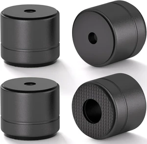 Aluminum Speaker Isolation Feet with Dual-Sided Silicone Pads, 30*25mm PC Case Feet with 6-32/M4/M6 Screws, Non-Slip Riser Feet for Turntable, Subwoofer, Amplifiers, Audio Equipment - Black 4PCS Aluminum Speaker Isolation Feet with Dual-Sided Silicone Pads, 30*25mm PC Case Feet with 6-32/M4/M6 Screws, Non-Slip Riser Feet for Turntable, Subwoofer, Amplifiers, Audio Equipment - Black 4PCS