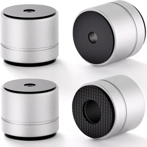 Aluminum Speaker Isolation Feet with Dual-Sided Silicone Pads, 30*25mm PC Case Feet with 6-32/M4/M6 Screws, Non-Slip Riser Feet for Turntable, Subwoofer, Amplifiers, Audio Equipment - Silver 4PCS Aluminum Speaker Isolation Feet with Dual-Sided Silicone Pads, 30*25mm PC Case Feet with 6-32/M4/M6 Screws, Non-Slip Riser Feet for Turntable, Subwoofer, Amplifiers, Audio Equipment - Silver 4PCS