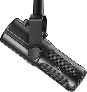 FIFINE AmpliTank USB/XLR Dynamic Podcast Microphone for Vocal Home Studio Streaming Mic, Mute Button, Monitoring Headphone Jack, Gain Knob, Metal Material, for Broadcast Recording FIFINE AmpliTank USB/XLR Dynamic Podcast Microphone for Vocal Home Studio Streaming Mic, Mute Button, Monitoring Headphone Jack, Gain Knob, Metal Material, for Broadcast Recording