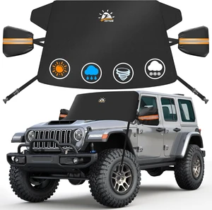 Car Windshield Snow Cover for Jeep Wrangler - 600D Car Windshield Snow Ice Cover Front Window Covers for Jeep Wrangler, Jeeps Gladiator, Ford Bronco, Toyota FJ Cruiser, Benz G Class, and More Car Windshield Snow Cover for Jeep Wrangler - 600D Car Windshield Snow Ice Cover Front Window Covers for Jeep Wrangler, Jeeps Gladiator, Ford Bronco, Toyota FJ Cruiser, Benz G Class, and More