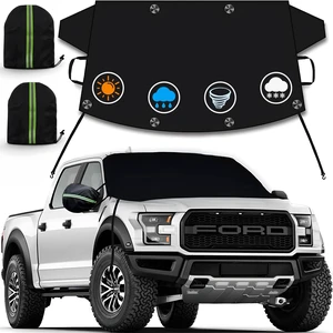 Windshield Cover for Ice and Snow, Car Windshield Snow Cover, Thicken Windshield Frost Cover Waterproof Windshield Snow Ice Cover with Large Mirrors Cover for Most SUVs Trucks (76"x 50") Windshield Cover for Ice and Snow, Car Windshield Snow Cover, Thicken Windshield Frost Cover Waterproof Windshield Snow Ice Cover with Large Mirrors Cover for Most SUVs Trucks (76"x 50")