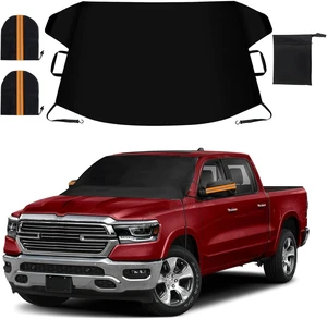 Windshield Cover for Ice and Snow, Thicken Extra Large Size Car Windshield Snow Cover with Side Mirrors Cover, Winter Windshield Covers Windproof Covers Fits Most SUVs Trucks (82.8"x 47") Windshield Cover for Ice and Snow, Thicken Extra Large Size Car Windshield Snow Cover with Side Mirrors Cover, Winter Windshield Covers Windproof Covers Fits Most SUVs Trucks (82.8"x 47")