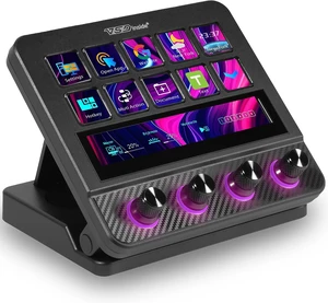 Stream Controller Streaming Deck, Audio and Studio Controller, Programmable Macro Pad Keypad, MultiActions, Customizable LCD Keys, Knobs, Touch Bar, RGB Lights & Stand, Works with PC Mac Stream Controller Streaming Deck, Audio and Studio Controller, Programmable Macro Pad Keypad, MultiActions, Customizable LCD Keys, Knobs, Touch Bar, RGB Lights & Stand, Works with PC Mac