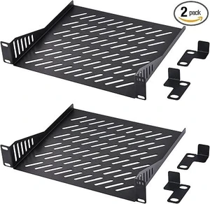 2PCS 1U Rack Mount Shelf for 10 inch Server Rack, 7.87" Depth Vented Cantilever Tray for Network Rack and DeskPi RackMate T1/T0 Server Cabinet 2PCS 1U Rack Mount Shelf for 10 inch Server Rack, 7.87" Depth Vented Cantilever Tray for Network Rack and DeskPi RackMate T1/T0 Server Cabinet