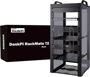 12U Network Rack, 10 inch Mini Server Rack for Network, Servers, Audio, and Video Equipment, DeskPi RackMate T2 Rackmount, 10.23 inch Depth 12U Network Rack, 10 inch Mini Server Rack for Network, Servers, Audio, and Video Equipment, DeskPi RackMate T2 Rackmount, 10.23 inch Depth