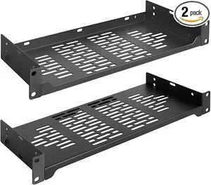 2-Pack 6" 1U Vented Rack Shelf for 19" Server IT Sound Cabinets
lips up or lips down design sturdy alloy steel detachable mounting ears to prevent damage 2-Pack 6" 1U Vented Rack Shelf for 19" Server IT Sound Cabinets
lips up or lips down design sturdy alloy steel detachable mounting ears to prevent damage