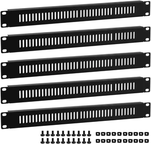 5 Pack 1U Blank Panel-Metal Rack Mount Filler Panel,Well Ventilated Suitable for 19in Server Rack Cabinet or Enclosure (1U Venting Panel) 5 Pack 1U Blank Panel-Metal Rack Mount Filler Panel,Well Ventilated Suitable for 19in Server Rack Cabinet or Enclosure (1U Venting Panel)