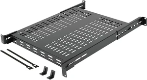 1U 4-Post Vented Server Rack Mount Shelf,21.7in Deep with Adjustable Depth 13.5-31.8 Inch,Supports to 242 lbs,Universal Tray for 19 Inch AV/Network Equipment Rack,Black 1U 4-Post Vented Server Rack Mount Shelf,21.7in Deep with Adjustable Depth 13.5-31.8 Inch,Supports to 242 lbs,Universal Tray for 19 Inch AV/Network Equipment Rack,Black