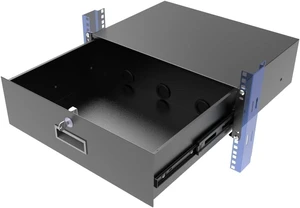 3U Server Cabinet Case 19" Rack Mount Lockable Drawer with Key Metal Rack Sliding Drawer with Cable Management Holes for 19-inch Server Rack and Network Cabinet,12.6" Depth 3U Server Cabinet Case 19" Rack Mount Lockable Drawer with Key Metal Rack Sliding Drawer with Cable Management Holes for 19-inch Server Rack and Network Cabinet,12.6" Depth