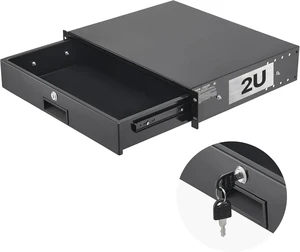 2U Rack Drawer, Lockable Server Cabinet Case, 13.8'' Depth Server Rack Mount Drawer, for 19'' Network Equipment/DJ/AV Rack or Cabinet Enclosure, 50 lbs Max Load, with Cable Management Holes 2U Rack Drawer, Lockable Server Cabinet Case, 13.8'' Depth Server Rack Mount Drawer, for 19'' Network Equipment/DJ/AV Rack or Cabinet Enclosure, 50 lbs Max Load, with Cable Management Holes