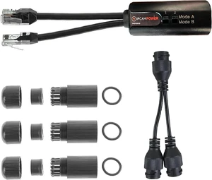 POE Combiner Splitter Adapter, Run 2 IP Cameras on 1 Cable, Works on all POE Switches, POE NVR and POE Cameras, Mode A and B POE Compatible POE Combiner Splitter Adapter, Run 2 IP Cameras on 1 Cable, Works on all POE Switches, POE NVR and POE Cameras, Mode A and B POE Compatible