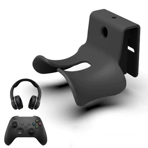 Headset Wall Mount, Under Desk Headphone Hanger, Controller Holder, Gamepad Controller Holder, Adhesive/Screws, Universal Hanger Hook (Black) Headset Wall Mount, Under Desk Headphone Hanger, Controller Holder, Gamepad Controller Holder, Adhesive/Screws, Universal Hanger Hook (Black)