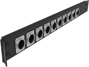 1U XLR HDMI 12 Port/Way/Hole Hinged Rack Mount Patch Panel
D-Type Connectors Punch-Out Audio Panel with Hinged Side for 19 inches Audio Enclosure, Server Computer Equipment