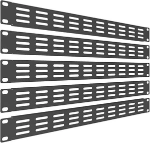 5 Pack 1U Vented Blank Panel-Steel Blank Rack Panel Spacer
for 19in Server Rack Cabinet or Enclosure, Black (1U) 5 Pack 1U Vented Blank Panel-Steel Blank Rack Panel Spacer
for 19in Server Rack Cabinet or Enclosure, Black (1U)