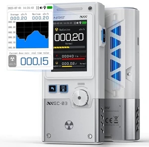 FNIRSI GC-03 3-in-1 Geiger Counter Nuclear Electromagnetic Detector
3 Display Modes, Real-Time Radiation Monitor, Rechargeable EMF Meter, Portable Gamma Beta X-ray Dosimeter,No RF Detection White FNIRSI GC-03 3-in-1 Geiger Counter Nuclear Electromagnetic Detector
3 Display Modes, Real-Time Radiation Monitor, Rechargeable EMF Meter, Portable Gamma Beta X-ray Dosimeter,No RF Detection White