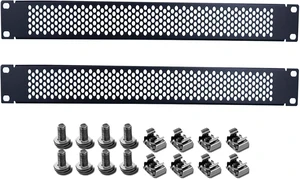 1U Blank Rack Mount Panel, 19 Inch Disassembled Cable Management Panel Spacer W/Brush for Server Network Rack Enclosure Cabinet (2pcs-Venting) 1U Blank Rack Mount Panel, 19 Inch Disassembled Cable Management Panel Spacer W/Brush for Server Network Rack Enclosure Cabinet (2pcs-Venting)