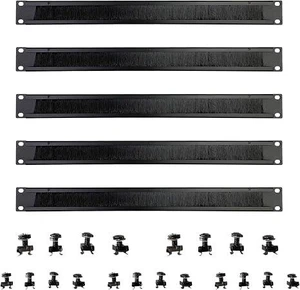 1U Brush Panel Disassembled Rack Mount Cable Management Panel, Horizontal Grommet Strip Server Rack for 19 Inch Rack or Network Cabinet-5Pack (1U-5PACKS) 1U Brush Panel Disassembled Rack Mount Cable Management Panel, Horizontal Grommet Strip Server Rack for 19 Inch Rack or Network Cabinet-5Pack (1U-5PACKS)