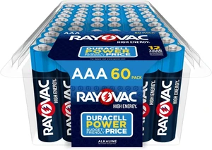 Rayovac High Energy AAA Batteries (60 Pack), Alkaline Triple A Batteries, Alkaline, Triple A Rayovac High Energy AAA Batteries (60 Pack), Alkaline Triple A Batteries, Alkaline, Triple A