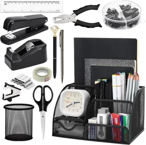 13-in-1 Office Desk Organizer Set for Back to School Supplies Accessories
Organizer Set with Stapler and Tape Dispenser, Pen Holder, Scissors, Ruler, Hole Punch, 2 Pens & More Desk Supplies 13-in-1 Office Desk Organizer Set for Back to School Supplies Accessories
Organizer Set with Stapler and Tape Dispenser, Pen Holder, Scissors, Ruler, Hole Punch, 2 Pens & More Desk Supplies
