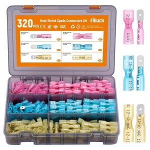 320PCS Heat Shrink Spade Connectors, 22-10 AWG Male & Female Terminal Kit 320PCS Waterproof Heat Shrink Spade Connectors, 22-10 AWG Male & Female Quick Disconnect Terminals for Marine & Auto Wiring 320PCS Heat Shrink Spade Connectors, 22-10 AWG Male & Female Terminal Kit 320PCS Waterproof Heat Shrink Spade Connectors, 22-10 AWG Male & Female Quick Disconnect Terminals for Marine & Auto Wiring