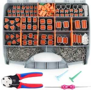 504PCS Deutsch Connector Kit with Crimper 2 3 4 6 8 12 Pin DT Connectors with Deutsch Crimp Tool 14-20AWG Pin Removal Tool Size 16 Solid Contacts Automotive Electrical Wire Connectors 504PCS Deutsch Connector Kit with Crimper 2 3 4 6 8 12 Pin DT Connectors with Deutsch Crimp Tool 14-20AWG Pin Removal Tool Size 16 Solid Contacts Automotive Electrical Wire Connectors