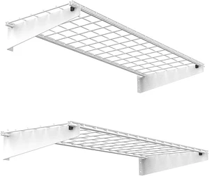 15x45 Garage Wall Mount Shelves Heavy Duty Storage Shelves 2-Pack Garage Storage Rack Floating Shelves Max Load 400lb White 15x45 Garage Wall Mount Shelves Heavy Duty Storage Shelves 2-Pack Garage Storage Rack Floating Shelves Max Load 400lb White