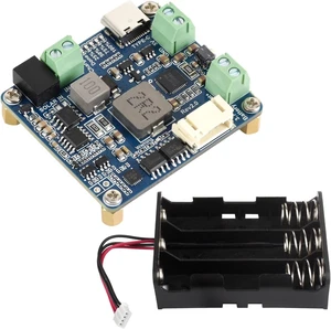 Waveshare Solar Power Manager Module (D), Solar Charge Controller USB, Supports 6V~24V Solar Panel and Type-C Power Adapter, 5V/3A Regulated Output, with Battery Holder (Batteries are Not Included) Waveshare Solar Power Manager Module (D), Solar Charge Controller USB, Supports 6V~24V Solar Panel and Type-C Power Adapter, 5V/3A Regulated Output, with Battery Holder (Batteries are Not Included)