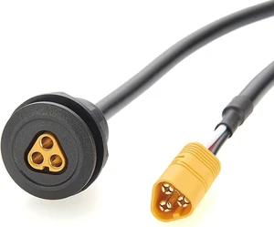MT60 3Pin Male to Female Extension Cable Round Flush Panel Mount MT60 Bulkhead Connector for Brushless Motor, ESC, FPV Drone, RC Aircraft, EDF Ducted Fan, Robotics (0.3M/0.98FT) MT60 3Pin Male to Female Extension Cable Round Flush Panel Mount MT60 Bulkhead Connector for Brushless Motor, ESC, FPV Drone, RC Aircraft, EDF Ducted Fan, Robotics (0.3M/0.98FT)