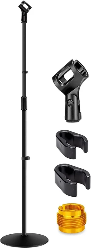 Microphone Stand, Mic Stand Floor Detachable Boom Mic Arm Stands with Weighted Round Base, Height Adjustable from 34" to 60" Microphone Stand, Mic Stand Floor Detachable Boom Mic Arm Stands with Weighted Round Base, Height Adjustable from 34" to 60"