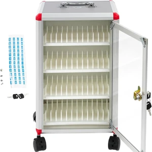 48 Slots Aluminum Alloy Cell Phone Locker with Wheels, Each Slot 6.93x0.55in, 2 Keys, Rolling Cellphone Storage Cabinet for Shool Classroom Student Office Conference Rooms Gym 48 Slots Aluminum Alloy Cell Phone Locker with Wheels, Each Slot 6.93x0.55in, 2 Keys, Rolling Cellphone Storage Cabinet for Shool Classroom Student Office Conference Rooms Gym