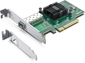 10Gb PCI-E NIC Network Card, Single SFP+ Port, with Intel 82599EN Controller, Ethernet LAN Adapter Support Windows Server/Linux/VMware, Compare to Intel X520-DA1(E10G42BTDA) 10Gb PCI-E NIC Network Card, Single SFP+ Port, with Intel 82599EN Controller, Ethernet LAN Adapter Support Windows Server/Linux/VMware, Compare to Intel X520-DA1(E10G42BTDA)