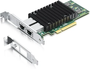 10Gb Dual RJ45 Port Network Card with X540 Controller, PCIe Ethernet LAN Adapter for Windows/Linux/ESX Servers, Compare to Intel X540-T2 10Gb Dual RJ45 Port Network Card with X540 Controller, PCIe Ethernet LAN Adapter for Windows/Linux/ESX Servers, Compare to Intel X540-T2