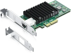 10Gb PCIe RJ45 NIC Network Card, Compare to Intel X550-T1 with Intel X550-AT2 Controller, Single Copper RJ45 Port, PCI Express Ethernet LAN Adapter, Support Windows Server/Linux/ESX 10Gb PCIe RJ45 NIC Network Card, Compare to Intel X550-T1 with Intel X550-AT2 Controller, Single Copper RJ45 Port, PCI Express Ethernet LAN Adapter, Support Windows Server/Linux/ESX