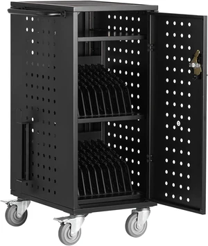Laptop Cart, 20 Device Mobile Charging Cart, Up to 15.6" Screen Size Office and Classroom Charging Station for Chromebook, iPads, Tablet and Laptop, Plug-and-Play, Easy Setup Laptop Cart, 20 Device Mobile Charging Cart, Up to 15.6" Screen Size Office and Classroom Charging Station for Chromebook, iPads, Tablet and Laptop, Plug-and-Play, Easy Setup