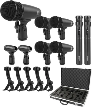 Drum Microphone Kit,7 Pieces Metal Wired Dynamic Drum Mic Set, Kick Bass Drum,Tom/Snare Cymbals Microphone with Thread Clips,Carrying Case,Holders for Stage Performances/Studio Recording Drum Microphone Kit,7 Pieces Metal Wired Dynamic Drum Mic Set, Kick Bass Drum,Tom/Snare Cymbals Microphone with Thread Clips,Carrying Case,Holders for Stage Performances/Studio Recording