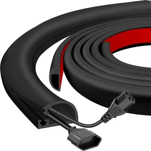 Wall Wire Hider, Side Open Wire Covers for Cords on Wall, 10FT Self-Adhesive Flexible Cord Hider for Mounted TV, Home Office, Cavity 0.63" W x 0.31" H Wall Wire Hider, Side Open Wire Covers for Cords on Wall, 10FT Self-Adhesive Flexible Cord Hider for Mounted TV, Home Office, Cavity 0.63" W x 0.31" H