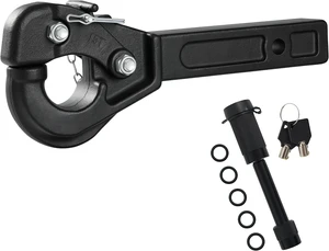 Pintle Hitch 33,000 LBS Suitable for 2 Inch Pintle Hitch Receiver Heavy Duty Pintle Hook with One Hitch Locking Pin Forged Steel Construction 15 Ton Towing Capacity Black Powder Coat Pintle Hitch 33,000 LBS Suitable for 2 Inch Pintle Hitch Receiver Heavy Duty Pintle Hook with One Hitch Locking Pin Forged Steel Construction 15 Ton Towing Capacity Black Powder Coat
