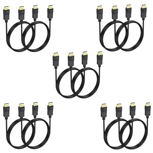Display Port to Display Port Cable 6 FT 10Pack, DP 1.2 Cable, 21.6Gbps, Latch Design, Supports 4K@60Hz, 2K@165Hz, Compatible for Monitor, Computer, Laptop, Graphics Card, Docking Station Display Port to Display Port Cable 6 FT 10Pack, DP 1.2 Cable, 21.6Gbps, Latch Design, Supports 4K@60Hz, 2K@165Hz, Compatible for Monitor, Computer, Laptop, Graphics Card, Docking Station