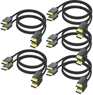 4K DisplayPort Cable 10-Pack, 6 Feet, 4K@60Hz Thin DP to DP Cord, Braided, 4K@60Hz, 2K@165Hz/144Hz/120Hz, Display Port to Display Port Cable for Computer, Laptop, Docking Station,Game Monitor and More 4K DisplayPort Cable 10-Pack, 6 Feet, 4K@60Hz Thin DP to DP Cord, Braided, 4K@60Hz, 2K@165Hz/144Hz/120Hz, Display Port to Display Port Cable for Computer, Laptop, Docking Station,Game Monitor and More