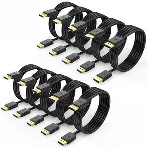 DisplayPort 1.4 Cable 10-Pack, 8K Display Port DP Cord 6FT,4K 144/165/240Hz, 32.4Gbps High Speed DP Cable 6 FT, 8K@60Hz, 4K@165/144Hz, FreeSync/G-Sync for Gaming Monitor,RTX 3070,GPUs,Computer,Laptop DisplayPort 1.4 Cable 10-Pack, 8K Display Port DP Cord 6FT,4K 144/165/240Hz, 32.4Gbps High Speed DP Cable 6 FT, 8K@60Hz, 4K@165/144Hz, FreeSync/G-Sync for Gaming Monitor,RTX 3070,GPUs,Computer,Laptop