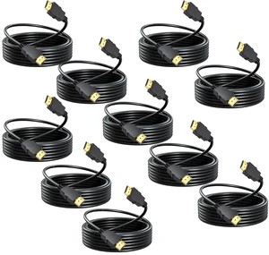 HDMI Cable 15 FT 10-Pack,4K HDMI TV Cable in Wall Shielded HDMI CL3 Rated, Multipack 15FT HDMI 2.0 Cable for Smart Monitor with Streaming TV,Laptop,Monitor,PS5,PS4,Xbox,Soundbar,Computer,Projector HDMI Cable 15 FT 10-Pack,4K HDMI TV Cable in Wall Shielded HDMI CL3 Rated, Multipack 15FT HDMI 2.0 Cable for Smart Monitor with Streaming TV,Laptop,Monitor,PS5,PS4,Xbox,Soundbar,Computer,Projector