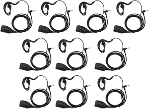 Walike Talkie Earpiece with Mic 1 Pin 2.5mm G Shape Adjustable Volume Headset Compatible with Motorola Radios Talkabout MH230R MH230TPR MR350R MS350R MT350R T200 T260 T460 T600 (10 Pack) Walike Talkie Earpiece with Mic 1 Pin 2.5mm G Shape Adjustable Volume Headset Compatible with Motorola Radios Talkabout MH230R MH230TPR MR350R MS350R MT350R T200 T260 T460 T600 (10 Pack)