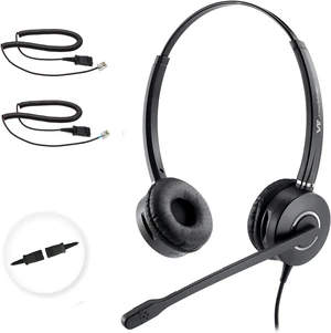 Headset Microphone Noise-Cancelling Headphone QD - Quick Disconnect Call Center Headset with RJ09 Cables Compatible with Polycom,Yealink,Grandstream,Snom,Fanvil,Mitel Phones (Binaural) Headset Microphone Noise-Cancelling Headphone QD - Quick Disconnect Call Center Headset with RJ09 Cables Compatible with Polycom,Yealink,Grandstream,Snom,Fanvil,Mitel Phones (Binaural)