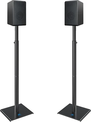 Height Adjustable Speaker Stands Extend 33to 43,22LBS Universal Pair Floor Stand for Satellite,Studio,Bookshelf Speakers,Surround Sound stand for Edifier Polk Sony JBL - MD5402 Height Adjustable Speaker Stands Extend 33to 43,22LBS Universal Pair Floor Stand for Satellite,Studio,Bookshelf Speakers,Surround Sound stand for Edifier Polk Sony JBL - MD5402
