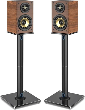 Upgraded 45° Swivel Speaker Stands Pair for Surround Sound, Heavy Duty 28 Inch Bookshelf Speaker Stand Each Holds 22lbs Large Speaker, Floor Speaker Stand Built-in Cable Management, 1 Pair Upgraded 45° Swivel Speaker Stands Pair for Surround Sound, Heavy Duty 28 Inch Bookshelf Speaker Stand Each Holds 22lbs Large Speaker, Floor Speaker Stand Built-in Cable Management, 1 Pair
