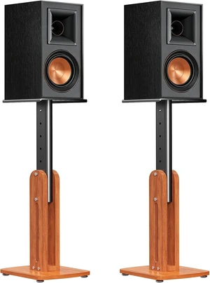 Solid Wood Speaker Stands Pair for Studio Monitor and Bookshelf Speakers Height Adjustable Floor Speaker Stands for Klipsch, ELAC, JBL, KEF, Edifier Surround Sound Hold Up to 50 Lbs (Walnut) Solid Wood Speaker Stands Pair for Studio Monitor and Bookshelf Speakers Height Adjustable Floor Speaker Stands for Klipsch, ELAC, JBL, KEF, Edifier Surround Sound Hold Up to 50 Lbs (Walnut)